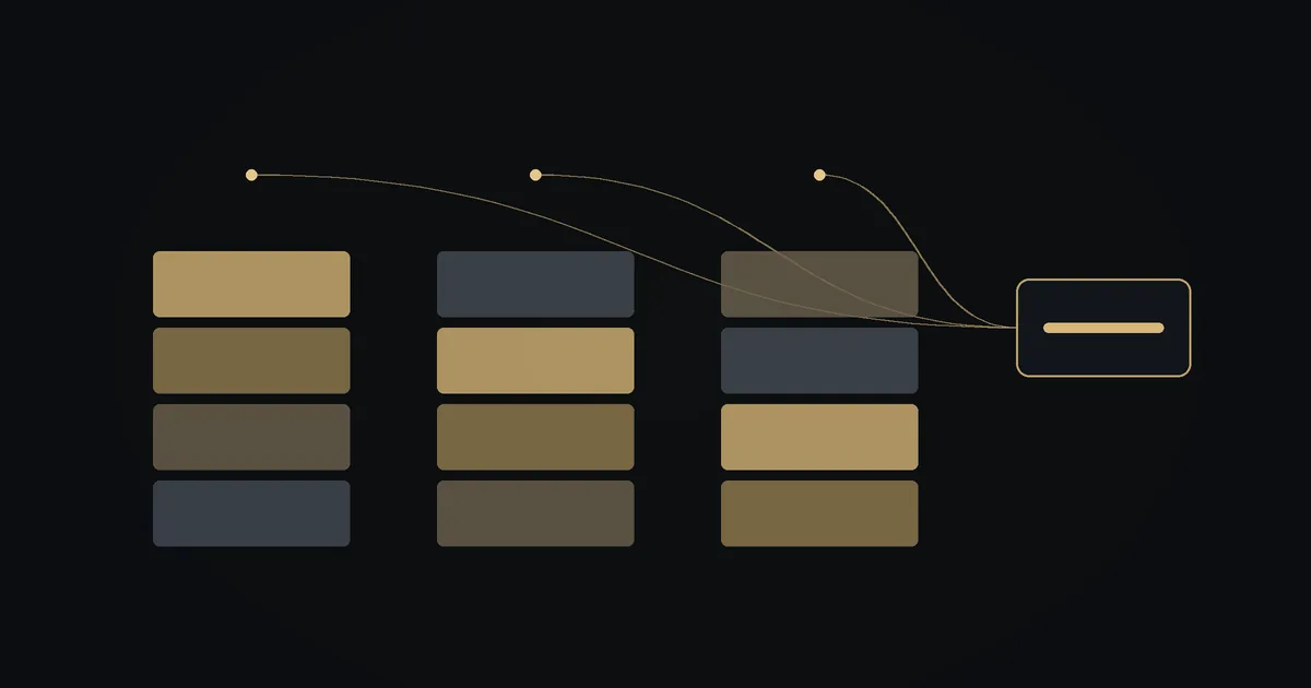 Dark illustration: three stacks of cost layers in different shades all feeding into one single cost field